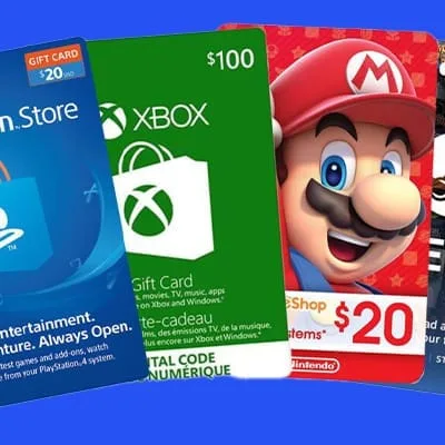 بطاقات شحن ألعاب الفيديو والتسوق