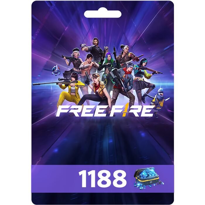 بطاقة شحن جواهر فري فاير Free Fire – 1188 Diamonds