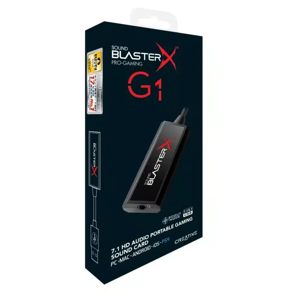 ⁦Creative Sound BlasterX G1 7.1 USB Gaming DAC & Sound Card⁩ - الصورة ⁦3⁩