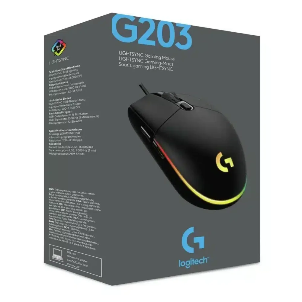 Logitech G203 Wired Gaming Mouse