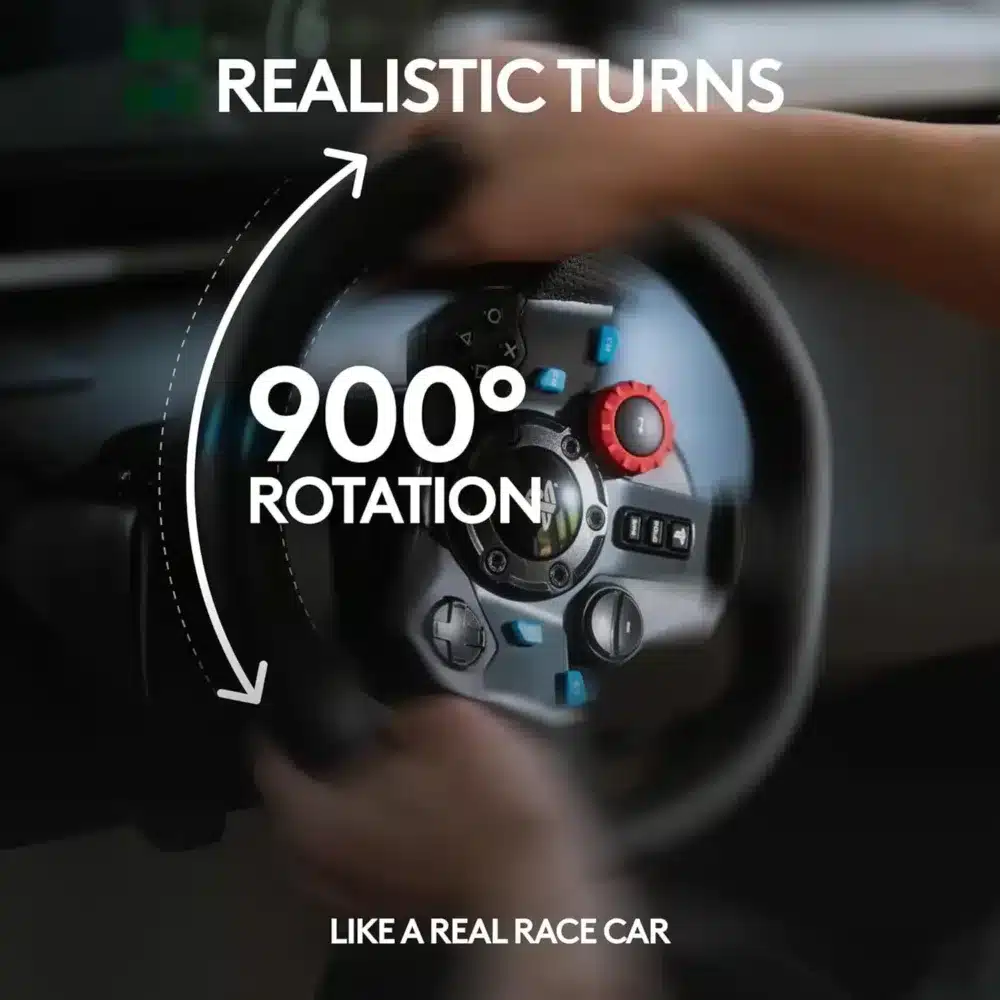 ⁦Logitech G29 Driving Force Racing Wheel and Floor Pedals⁩ - الصورة ⁦8⁩