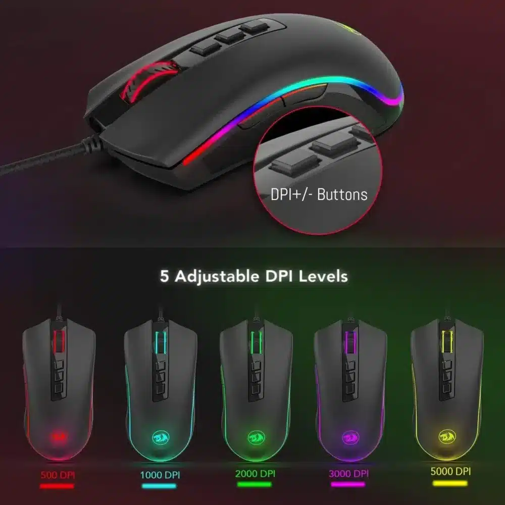 ⁦Redragon M711 COBRA Gaming Mouse⁩ - الصورة ⁦2⁩
