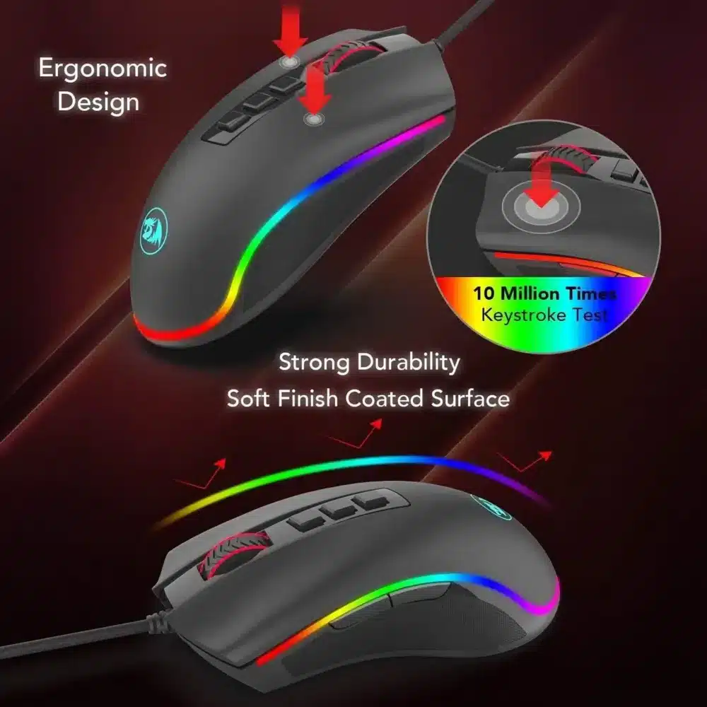 ⁦Redragon M711 COBRA Gaming Mouse⁩ - الصورة ⁦3⁩