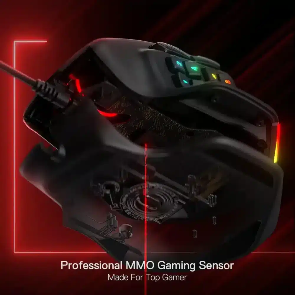 ⁦Redragon M811 Aatrox MMO Gaming Mouse⁩ - الصورة ⁦2⁩