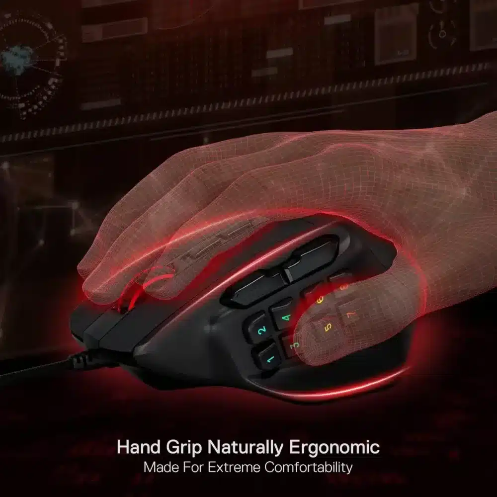 ⁦Redragon M811 Aatrox MMO Gaming Mouse⁩ - الصورة ⁦6⁩