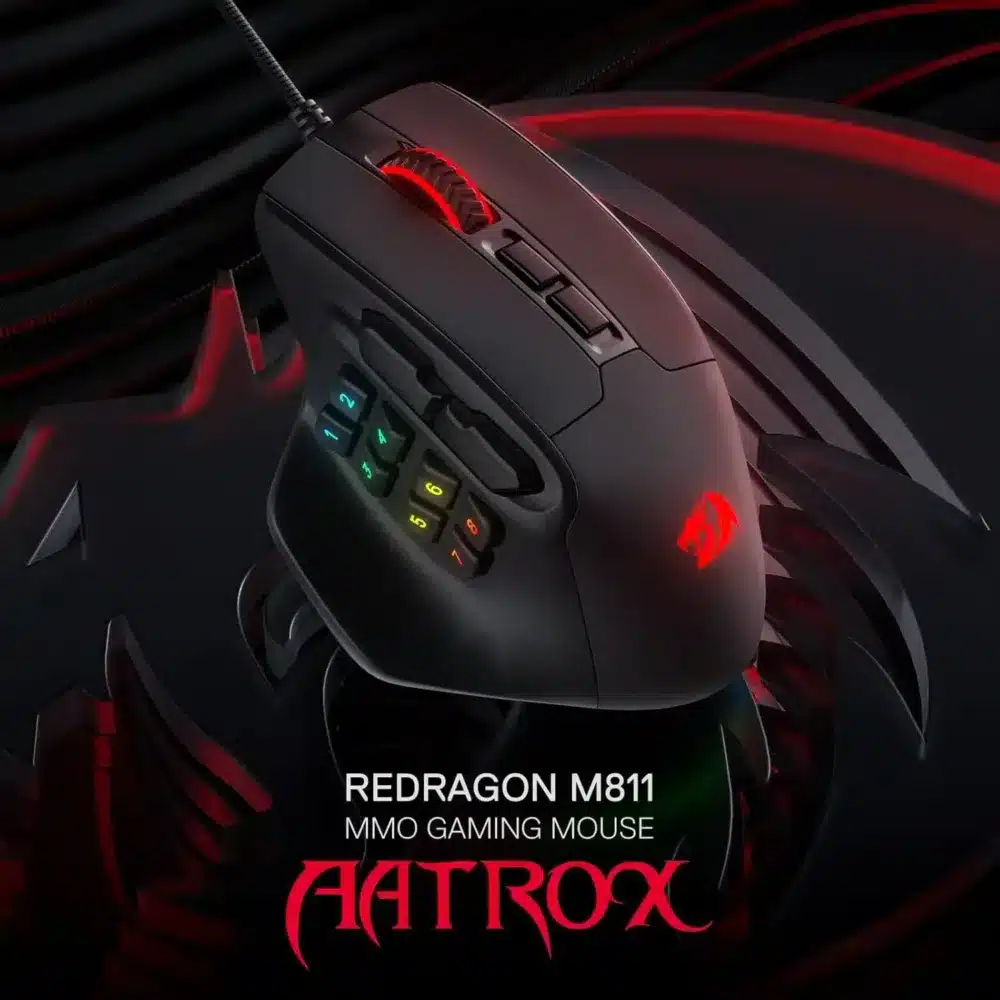 ⁦Redragon M811 Aatrox MMO Gaming Mouse⁩ - الصورة ⁦8⁩