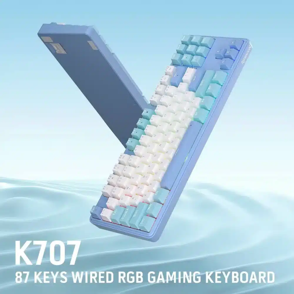⁦Redragon STAR BLADE TKL K707 Gasket RGB Wired Mechanical Gaming Keyboard⁩ - الصورة ⁦3⁩