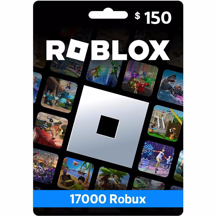 بطاقة شحن روبلوكس روبوكس Roblox Digital Gift Card $150 – 17000 Robux