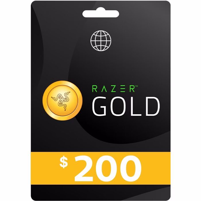 بطاقة شحن ريزر جولد 200$ (Razer Gold Gift Card)