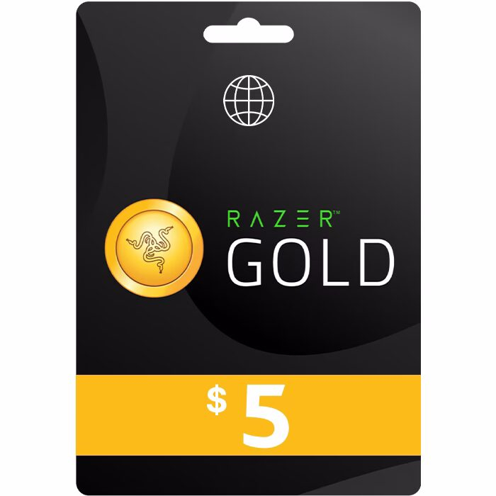 بطاقة شحن ريزر جولد 5$ (Razer Gold Gift Card)