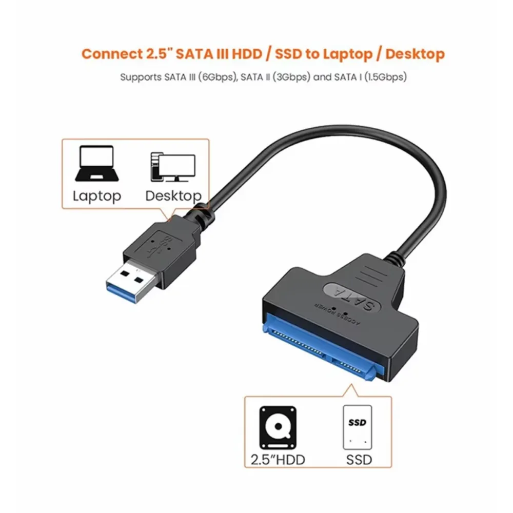 ⁦USB 3.0 to sata cable⁩ - الصورة ⁦2⁩