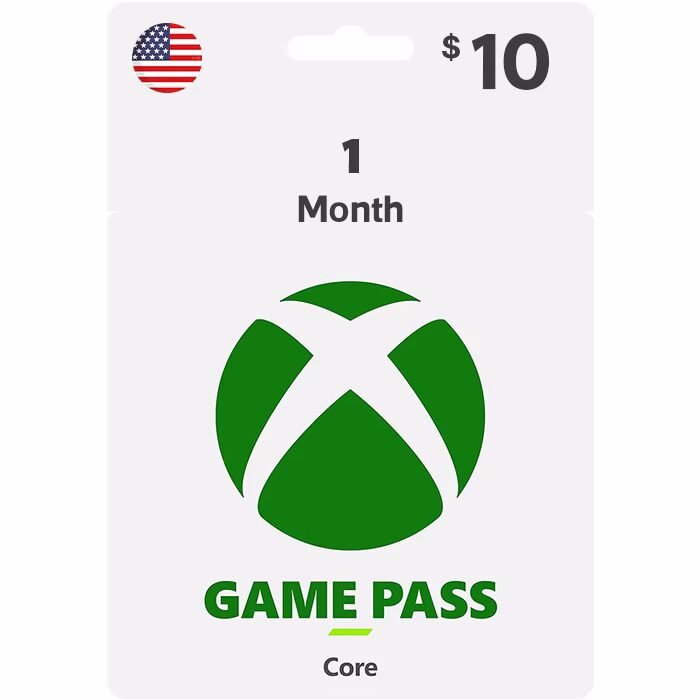 اشتراك إكس بوكس جيم باس كور شهر – أمريكي Xbox Game Pass Core – 1 Month Subscription $10 USA