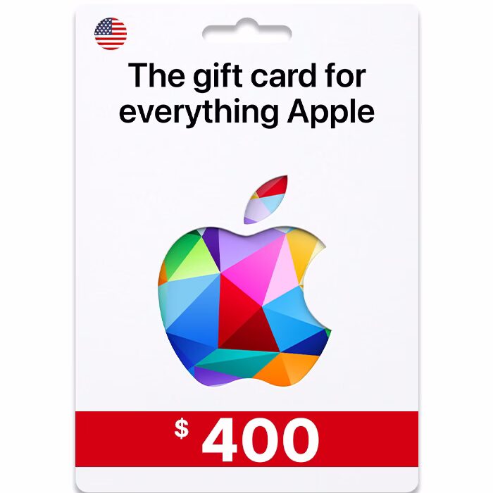 بطاقة شحن آبل ستور & آيتونز 400$ (Apple Store & iTunes Gift Card)
