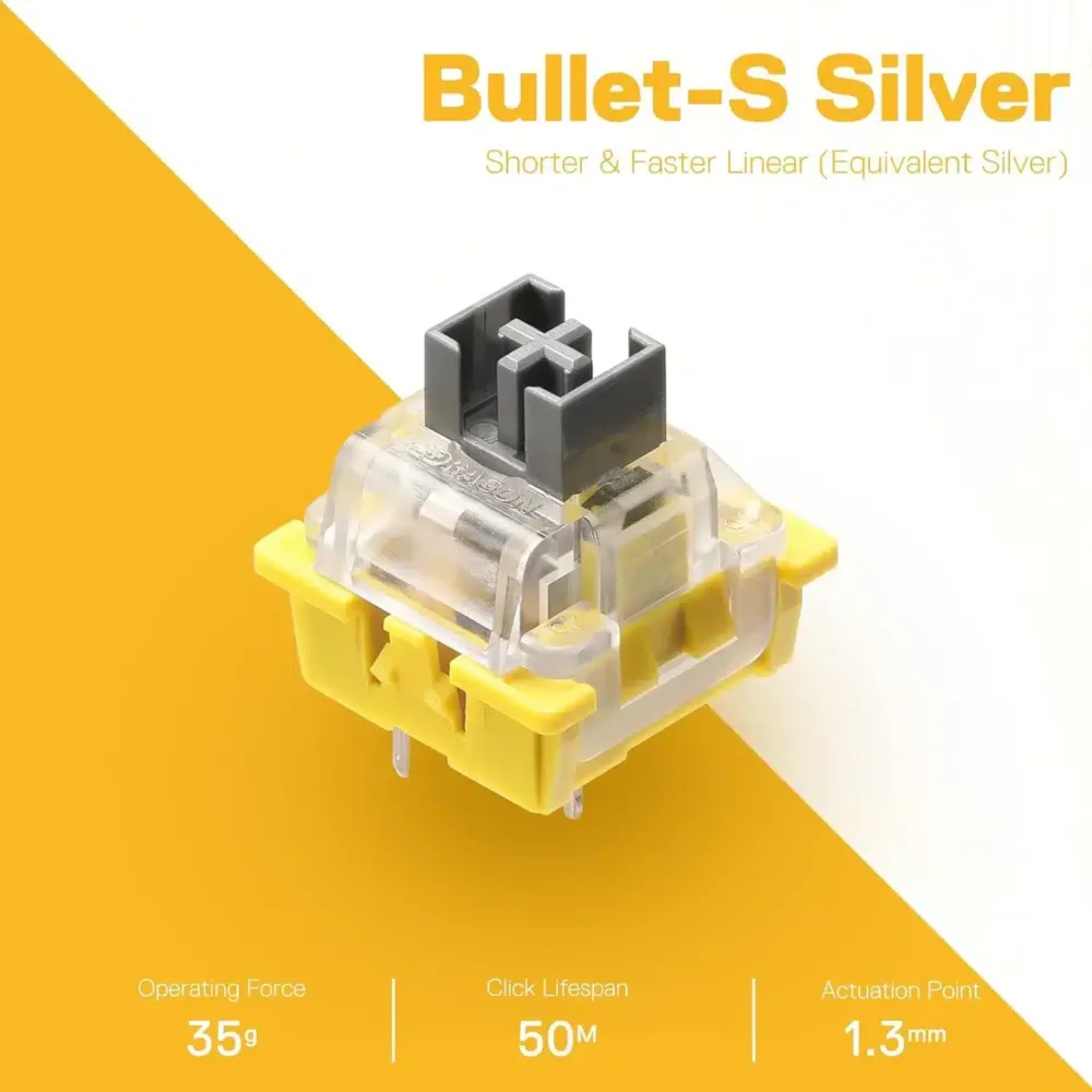 ⁦BULLET-S A113 Linear Mechanical Switch (24 pcs Switches)⁩ - الصورة ⁦2⁩