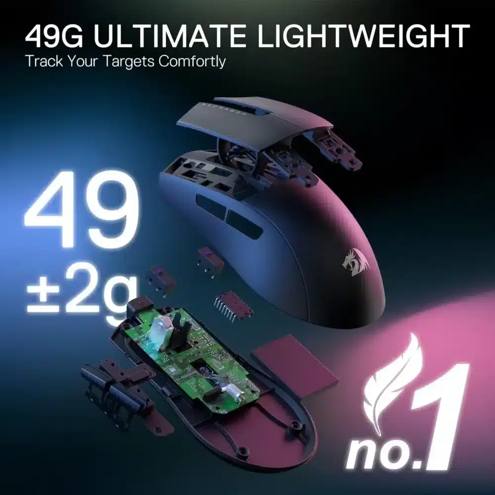 ⁦Redragon M916 PRO 3-Mode Wireless Gaming Mouse 4K (26000 DPI)⁩ - الصورة ⁦4⁩