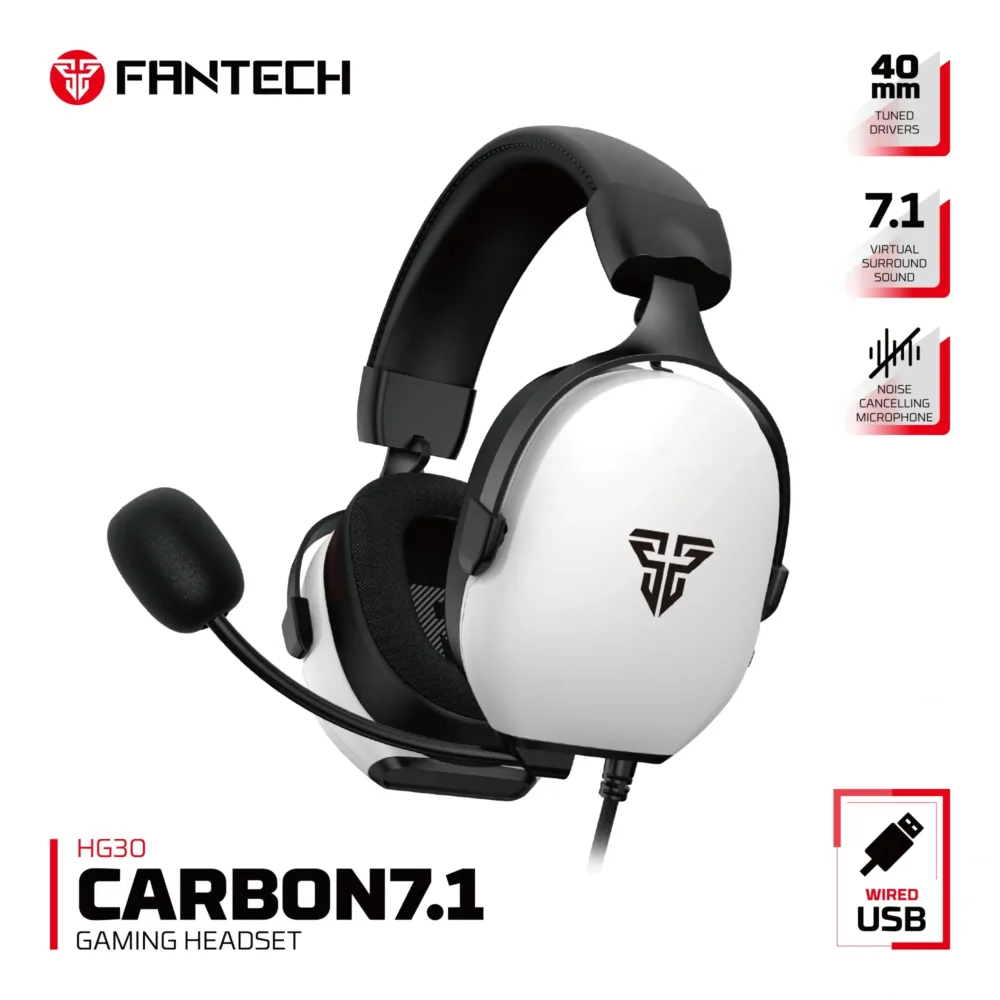 ⁦FANTECH HG30 CARBON 7.1 Surround Sound Gaming Headset⁩ - الصورة ⁦2⁩