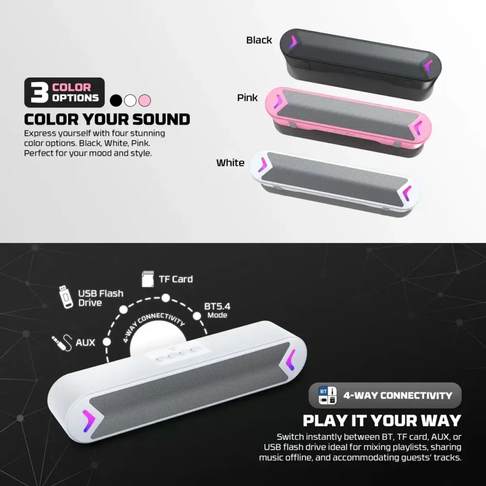 ⁦Fantech Groove Bar BS160 BS-160 Wireless Bluetooth Portable Gaming Speaker⁩ - الصورة ⁦3⁩