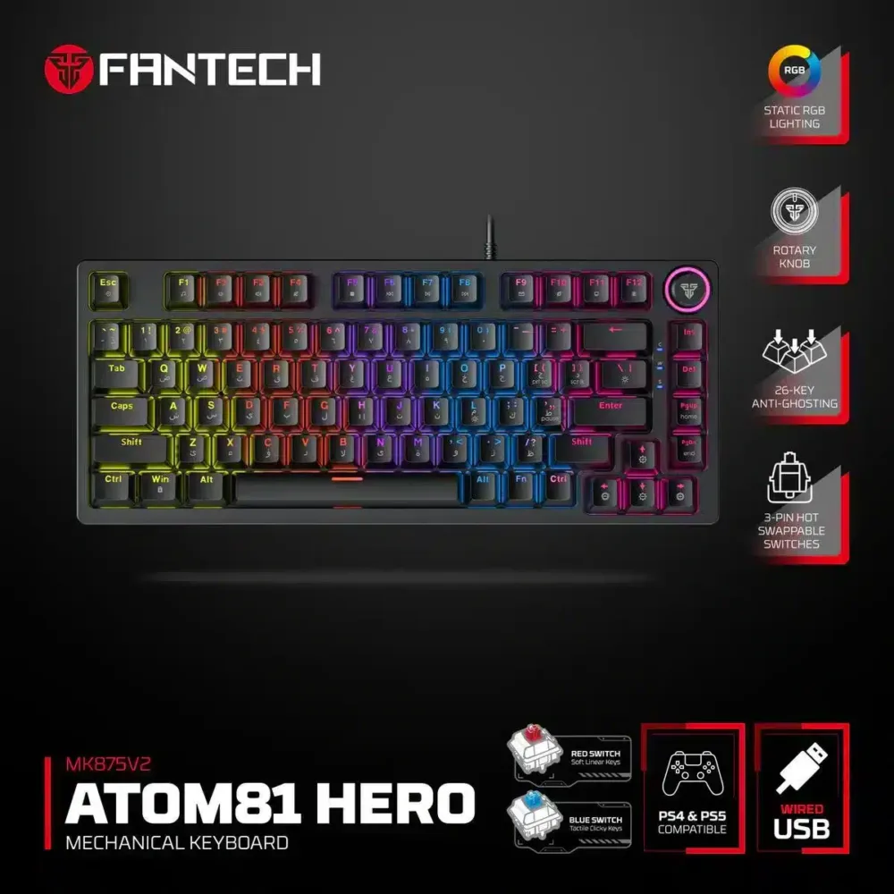 ⁦Mechanical Keyboard Atom81 Hero MK875V2⁩ - الصورة ⁦2⁩