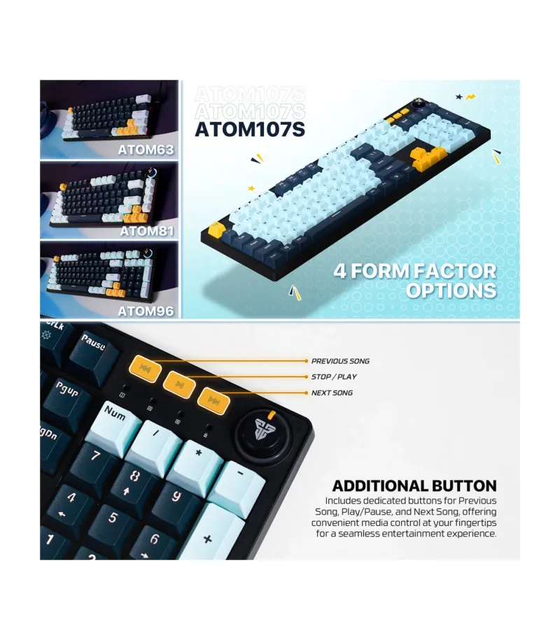 ⁦Mechanical Keyboard Atom107S MK893S⁩ - الصورة ⁦4⁩