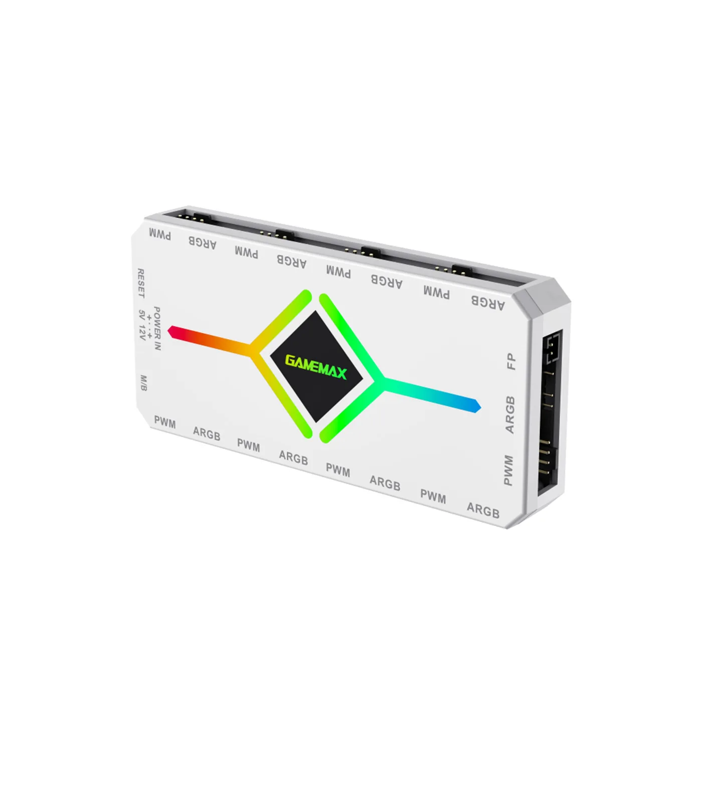 GameMax V4.0 ARGB PWM 9 Port Fan Hub With SATA Power and RF Remote