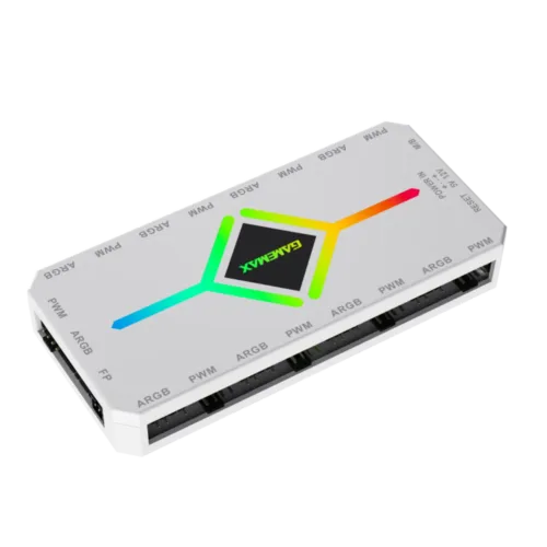 GameMax V4.0 ARGB PWM 9 Port Fan Hub With SATA Power and RF Remote