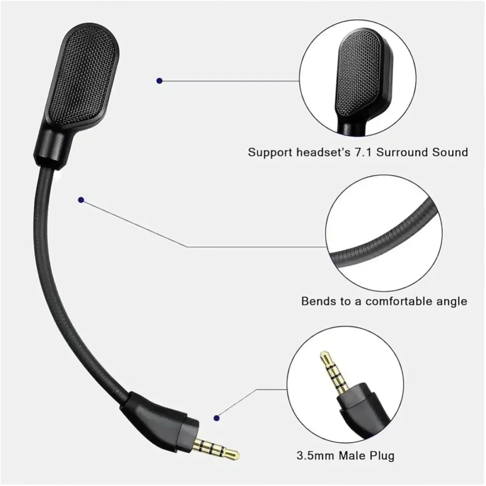 ⁦Mic Replacement for HyperX Cloud III Gaming Headset 3.5mm⁩ - الصورة ⁦2⁩