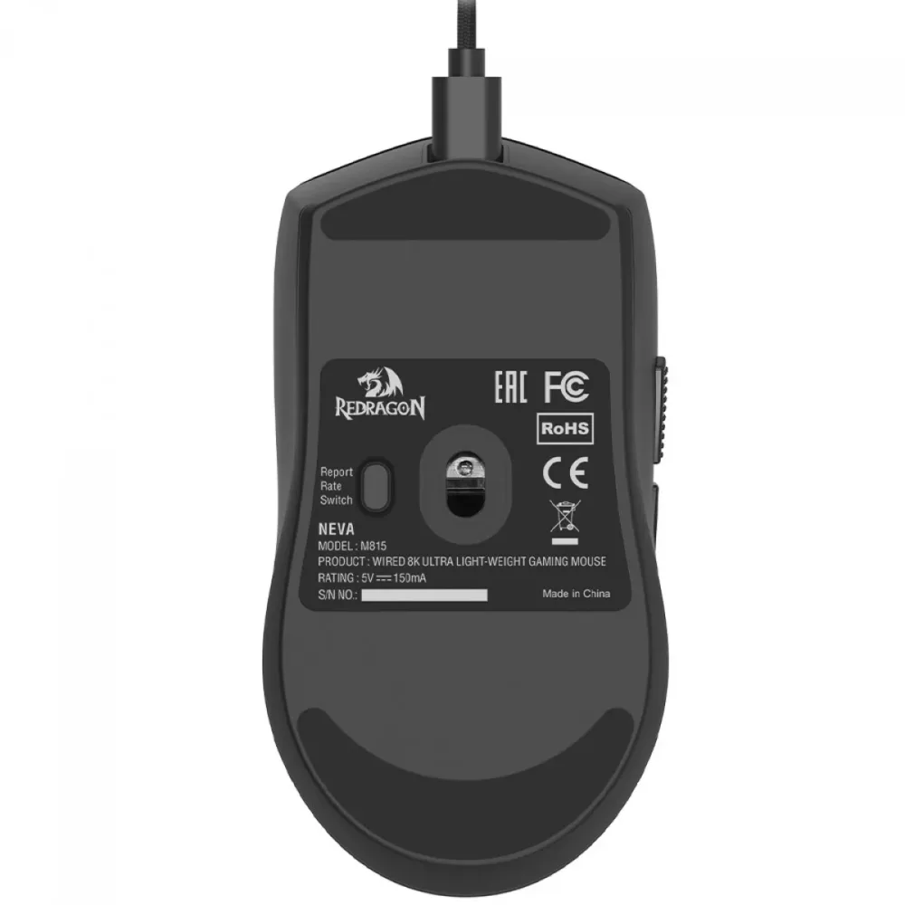 ⁦REDRAGON NEVA M815 8K Report Rate Light-weight Wired Gaming Mouse⁩ - الصورة ⁦5⁩