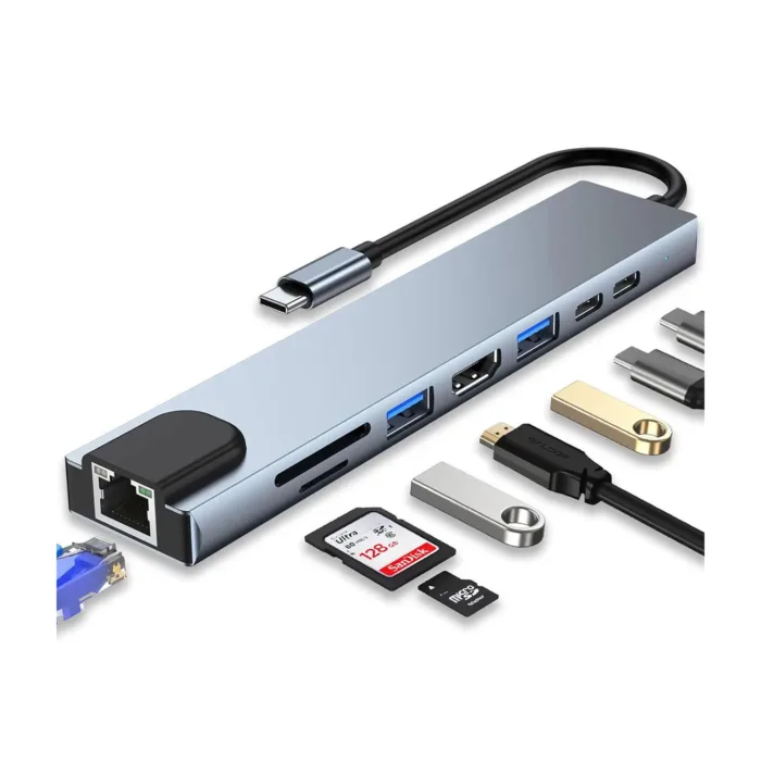 USB C HUB 8 in 1 USB C Adapter