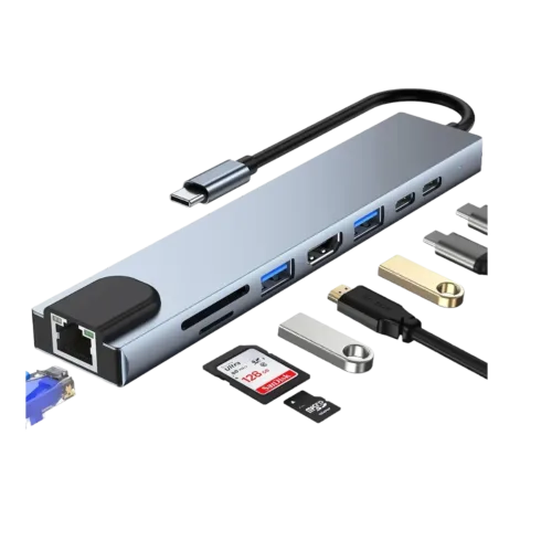 USB C HUB 8 in 1 USB C Adapter