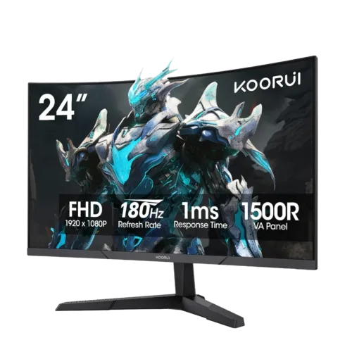 KOORUI 24E6CA 24-inch FHD 180Hz Curved Gaming Monitor