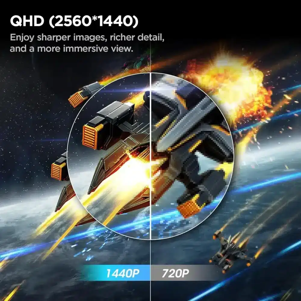 ⁦KOORUI 27E6QCA 27-inch QHD 180Hz Curved Gaming Monitor⁩ - الصورة ⁦3⁩