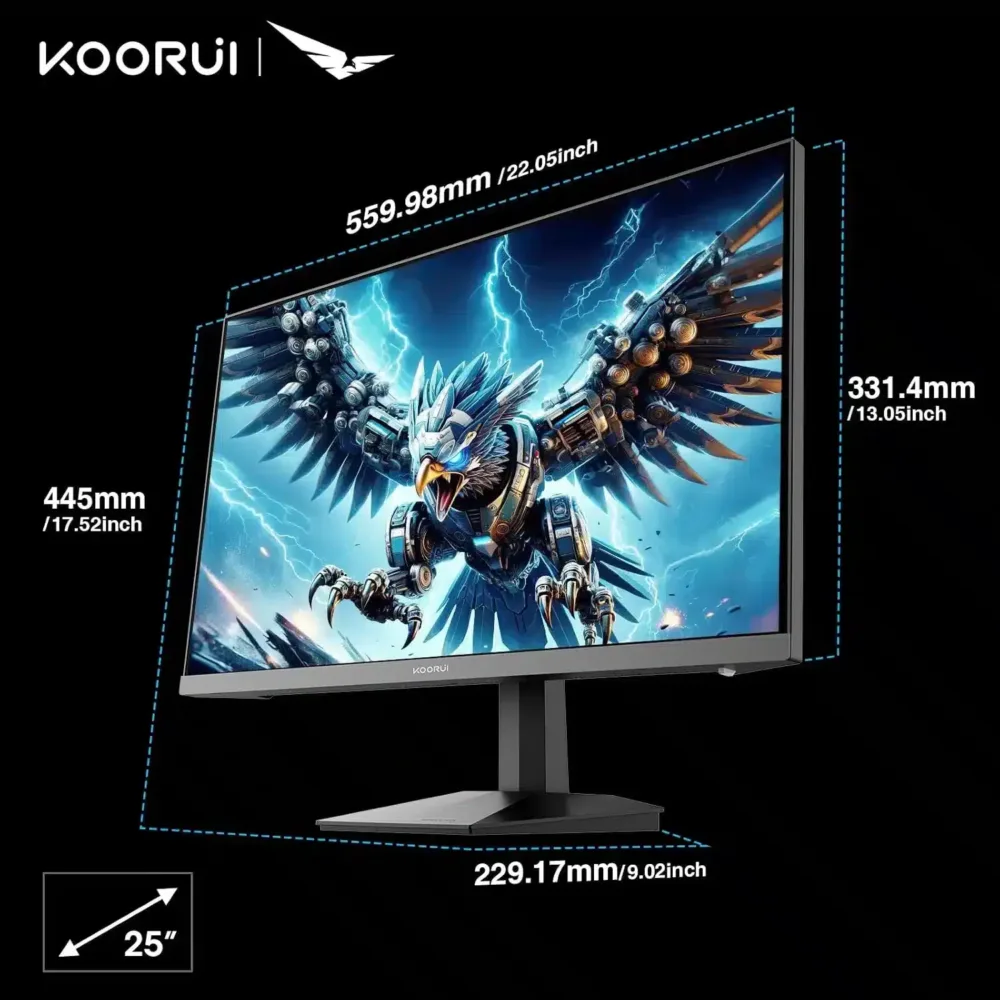 ⁦KOORUI G2511P 25-inch 200Hz IPS FHD Gaming Monitor⁩ - الصورة ⁦6⁩