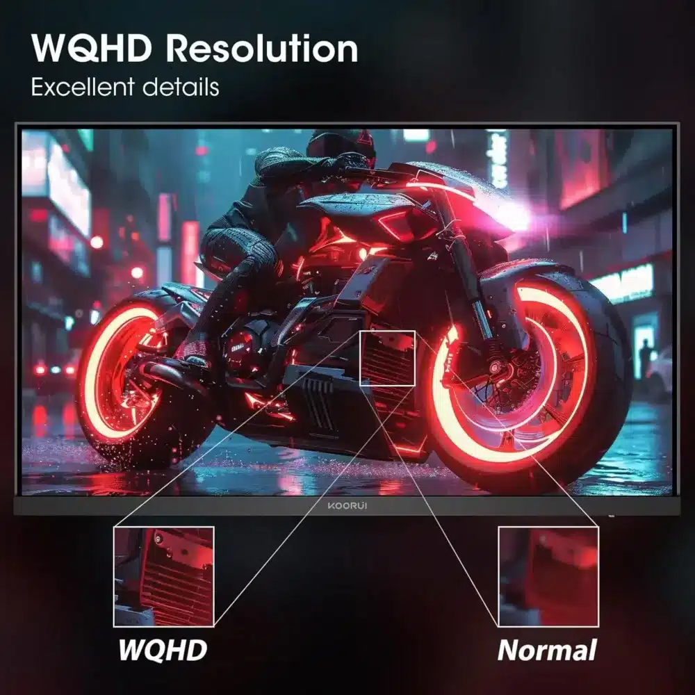⁦KOORUI G2721P 27-inch IPS QHD 200Hz Gaming Monitor⁩ - الصورة ⁦3⁩