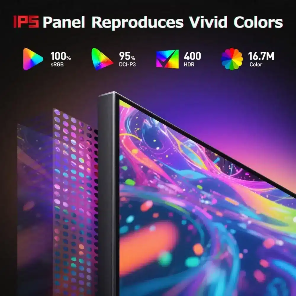 ⁦KOORUI G2721P 27-inch IPS QHD 200Hz Gaming Monitor⁩ - الصورة ⁦4⁩