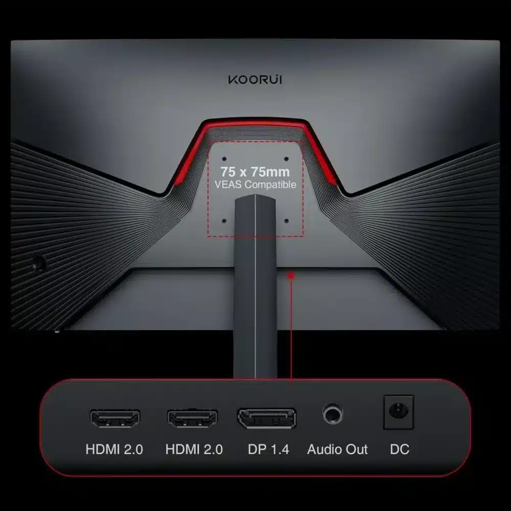 ⁦KOORUI GN02 27-inch FHD 240Hz Gaming Monitor⁩ - الصورة ⁦4⁩