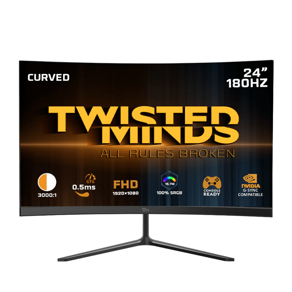 Twisted Minds 24 Curved FHD 180HZ, IPS, 0.5 MS, HDMI 2.1 Gaming Monitor - TMC24F180VA
