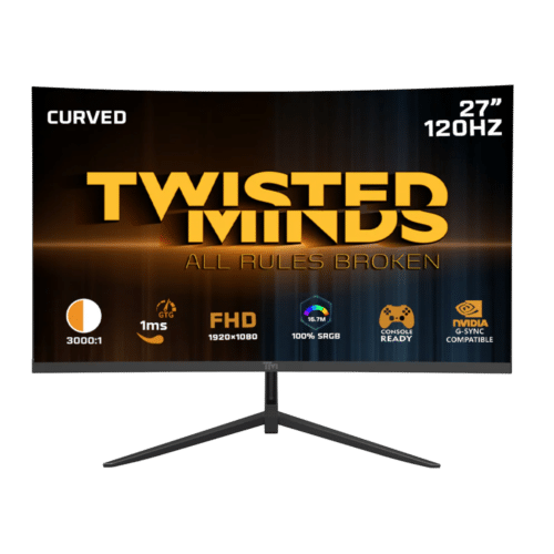 Twisted Minds 27 Curved 120HZ, IPS, 1 MS, HDMI 2.1 Gaming Monitor - TMC27F120VA