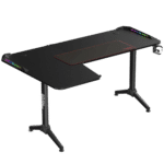 Twisted Minds WARRIOR L Shaped Gaming Desk RGB Left - Black - TM-Y-LB-RGB