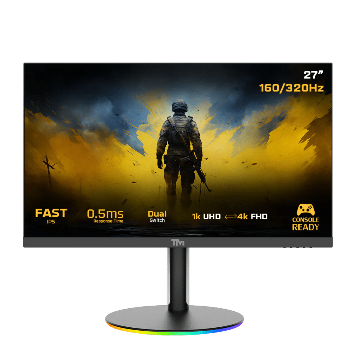 Twisted minds Dual Switch Gaming Monitor 27 FHD, 160320Hz, MPRT 0.5ms, HDMI 2.1, Fast IPS (Support PS5) - Black - TMDX27B