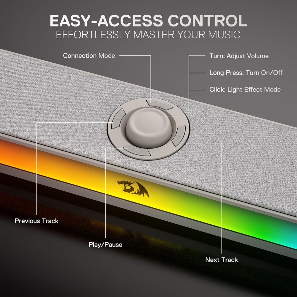 ⁦Redragon GS515 RGB Desktop Soundbar⁩ - الصورة ⁦2⁩