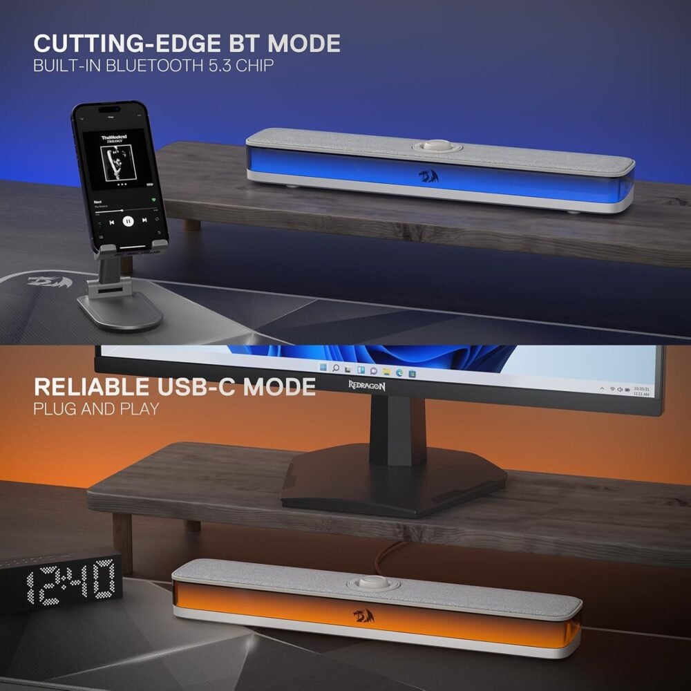 ⁦Redragon GS515 RGB Desktop Soundbar⁩ - الصورة ⁦4⁩